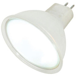 Satco  S4354  20 watt; Halogen; MR16; Frosted; 2000 Average rated Hours; 255 Lumens; Miniature 2 Pin Round base; 12 volts