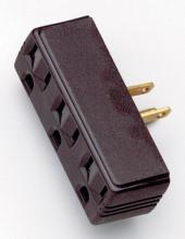 SATCO products S70/547 BROWN TRIPLE TAP ADAPTER